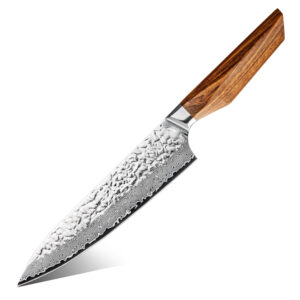 Couteau de chef Grandsharp – 8 pouces, 67 couches, acier damassé, AUS10