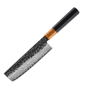 Couteau Nakiri Grandsharp – 6,5 pouces, 67 couches, acier damassé