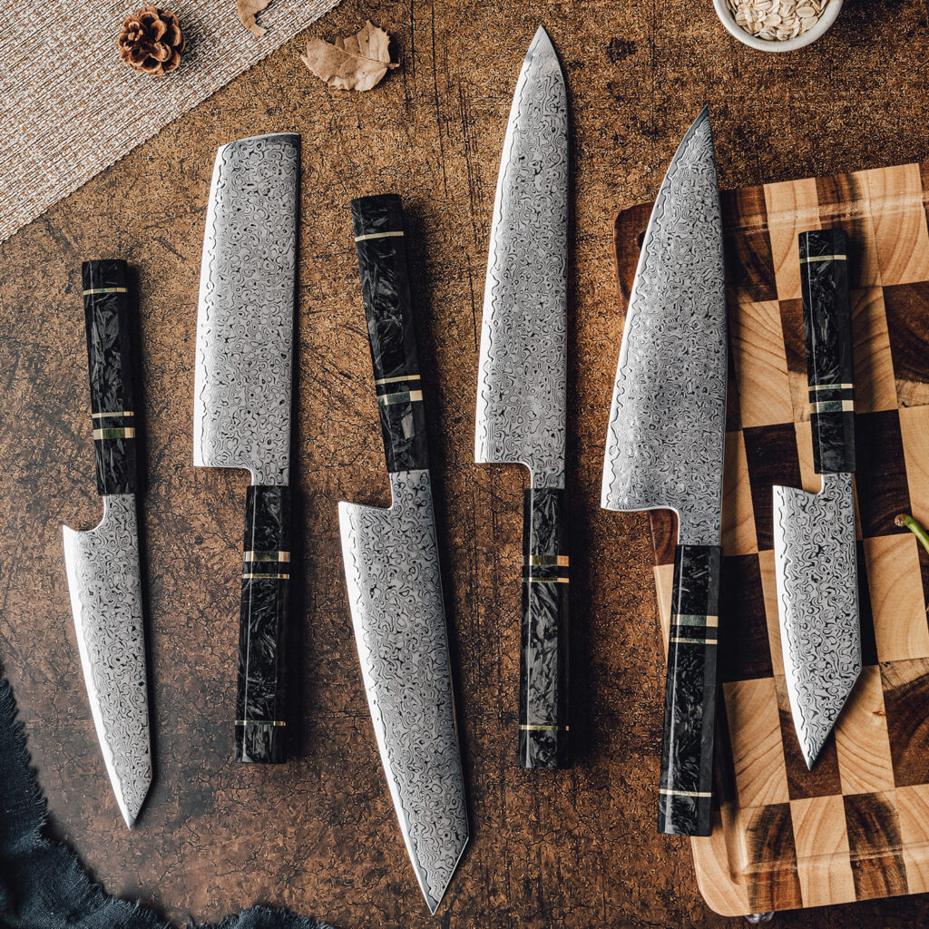 Ensemble de couteaux Grandsharp – 67 couches, acier damassé
