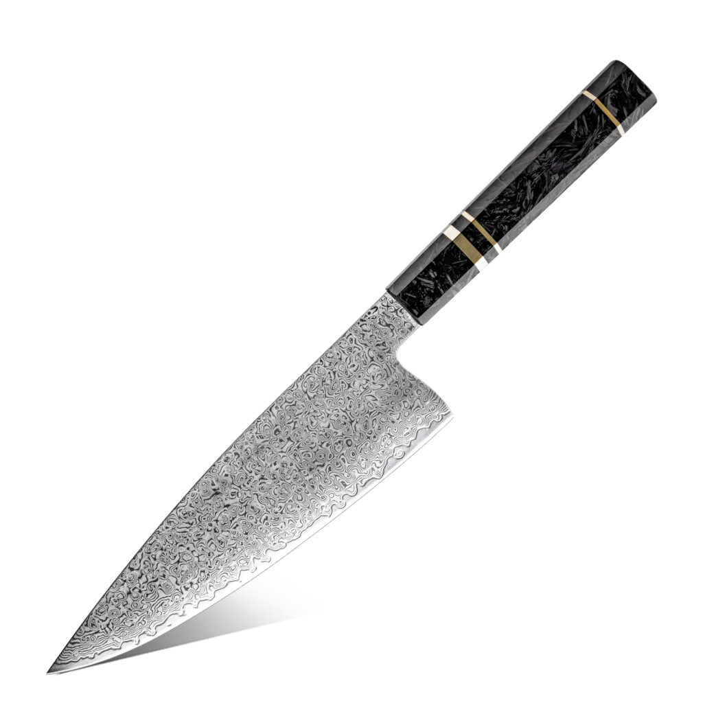 Couteau de chef Grandsharp – 8 pouces, 67 couches, acier damassé, 10CR15MOV