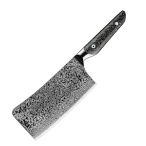 Couteau de boucher Grandsharp – 7 pouces, 67 couches, acier damassé, AUS10