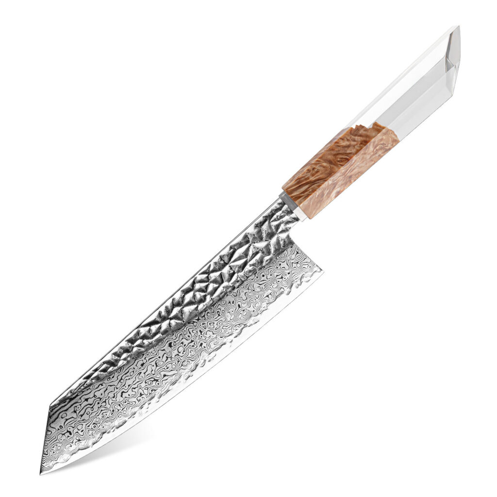 Couteau Kiritsuke Grandsharp – 8 pouces, 67 couches, acier damassé