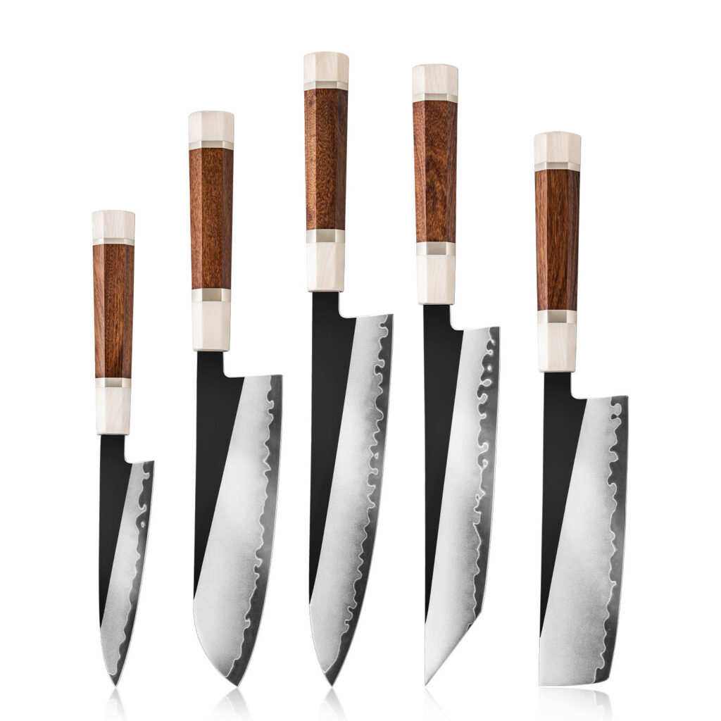 Ensemble de couteaux Grandsharp – 3 couches, acier poudré