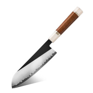 Couteau Santoku Grandsharp – 7 pouces, acier carbone, PM204