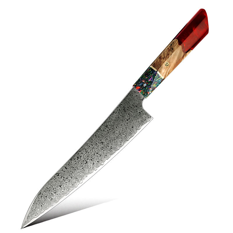 Couteau de chef Grandsharp – 8,5 pouces, acier damassé