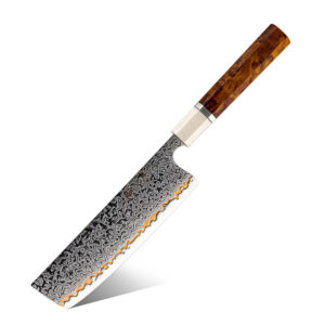 Couteau Nakiri Grandsharp – 7 pouces, 55 couches, acier damassé