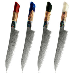 Ensemble de couteaux Grandsharp – 8,5 pouces, acier damassé