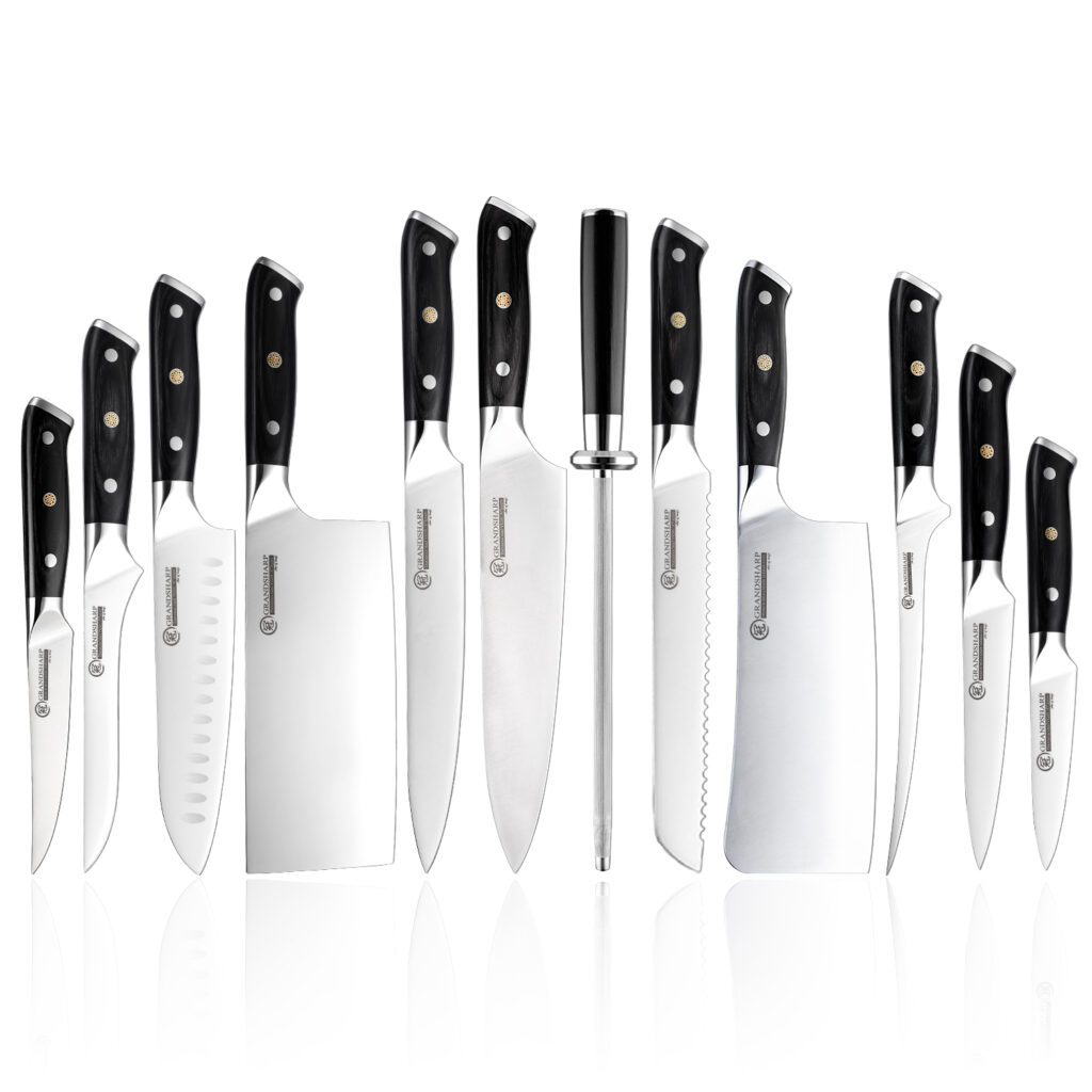 Ensemble de couteaux Grandsharp – acier inoxydable